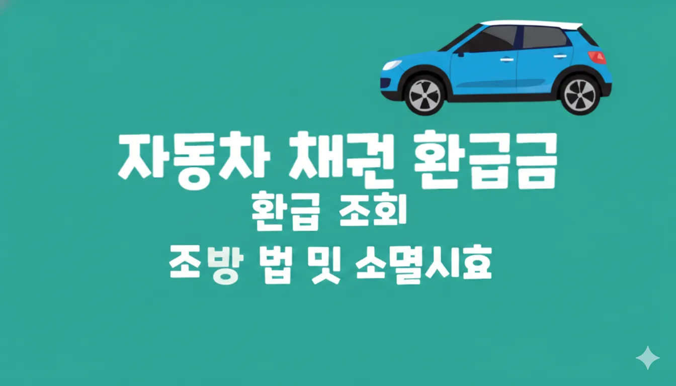 자동차 채권 환급금 조회 방법과 미환급금 소멸시효 확인